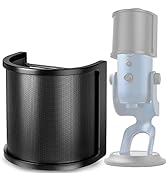 Microphone Pop Filter for Blue Yeti,PEMOTech [Upgraded Three Layers] Metal Mesh &amp; Foam &amp; Etamine ...