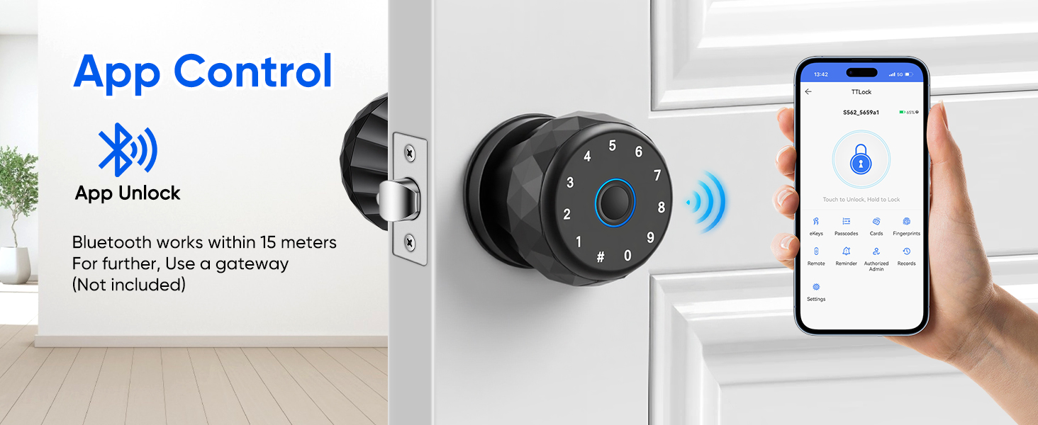 Smart Door Knob Fingerprint Door Lock