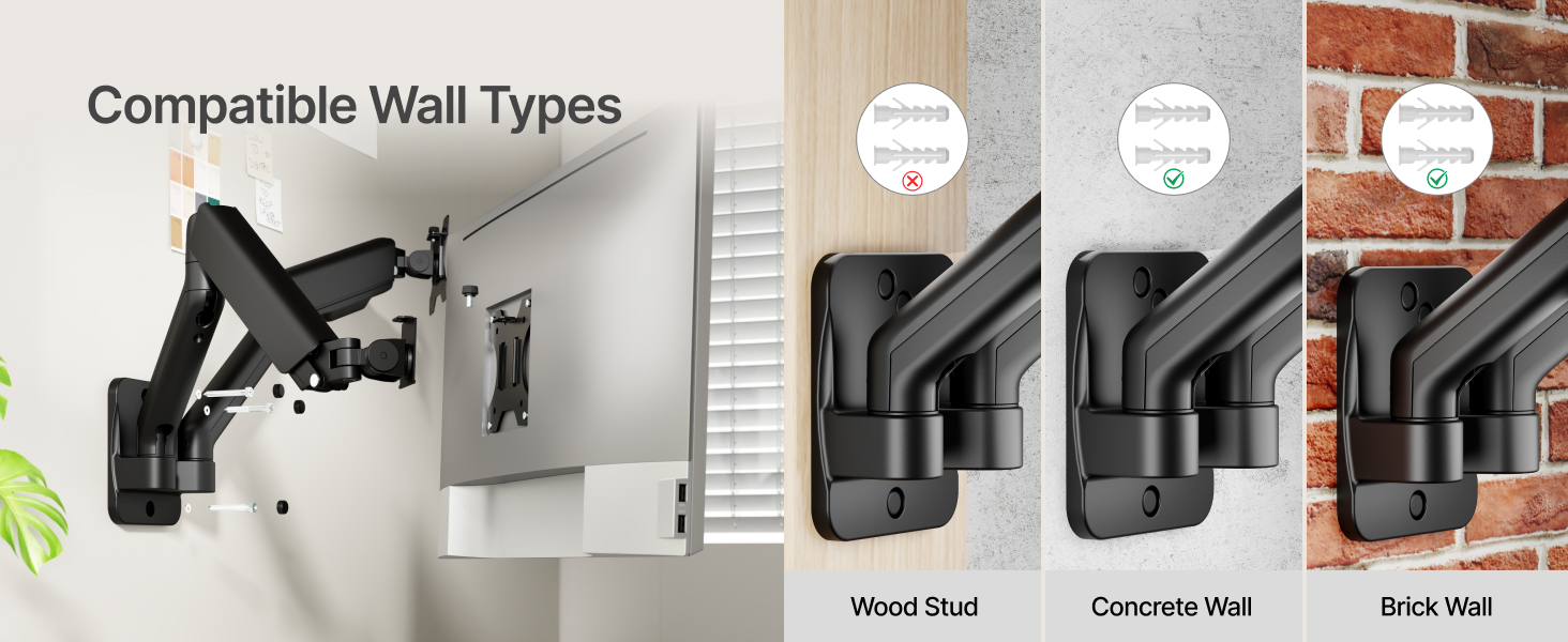 monitor arm wall mount