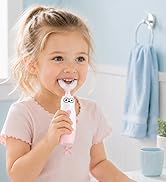 Hikid Kids Electric Toothbrush,360-Degree Sonic Vibration, IPX7 Waterproof,Toddler U Shaped Tooth...