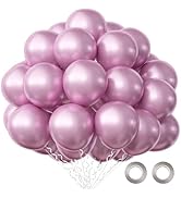 OuMuaMua Metallic Pink Balloons Light Pink Balloon, 50Pcs Chrome Pastel Pink Latex Balloon Pearl ...
