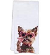 Cabana Bro Yorkshire Terrier Gifts Kitchen Towels, Yorkie Gifts for Women Dog Mom Decorative Hand...