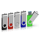 TOPESEL 5 Pack 32GB USB 3.0 Flash Drive Memory Stick Thumb Drives (5 Mixed Colors: Black Blue Gre...