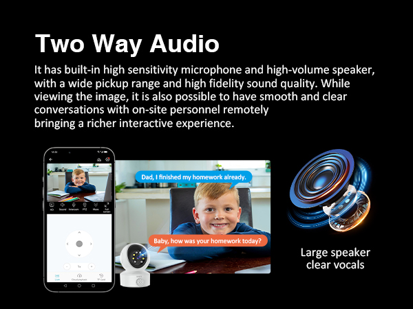 EVERSECU Smoke &amp; Gas Detection Home Security Camera with Sound Alarm 