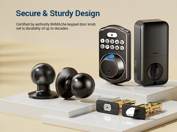 keyless entry door lock with knobs