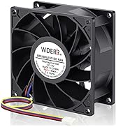 Wderair 90mm x 38mm PWM Dual Ball Case Fan 12V 4Pin High Static Pressure for Box Rack Exhaust Ven...
