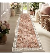 Yamaziot Washable Runner Rug 2x8 – Non Slip Boho Floral Hallway Runner Rug with Rubber Backing, L...