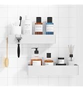 Kitsure Shower Caddy - 2 Pack Adhesive Shower Organizer, Rustproof Metal Shelves, No-Drill Bathro...