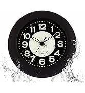 LXSZRPH Bathroom Clock Waterproof for Water Spray, Shower Clocks Analog, Large Screen, Non Tickin...