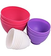 12 Pcs Silicone Bowls, Reusable Mask Bowls, Silicone Pinch Bowls for Sauce, Appetizer, Snacks, DI...