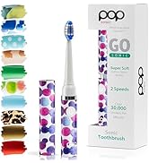 Pop Sonic Electric Toothbrush (Purple Bubble) - Travel Toothbrushes w/AAA Battery | Kids Electric...