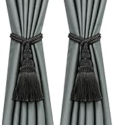 Fenghuangwu 2 Pack Curtain Tie Backs Rope Tassels for Curtains Drape tiebacks Handmade Outdoor Ho...