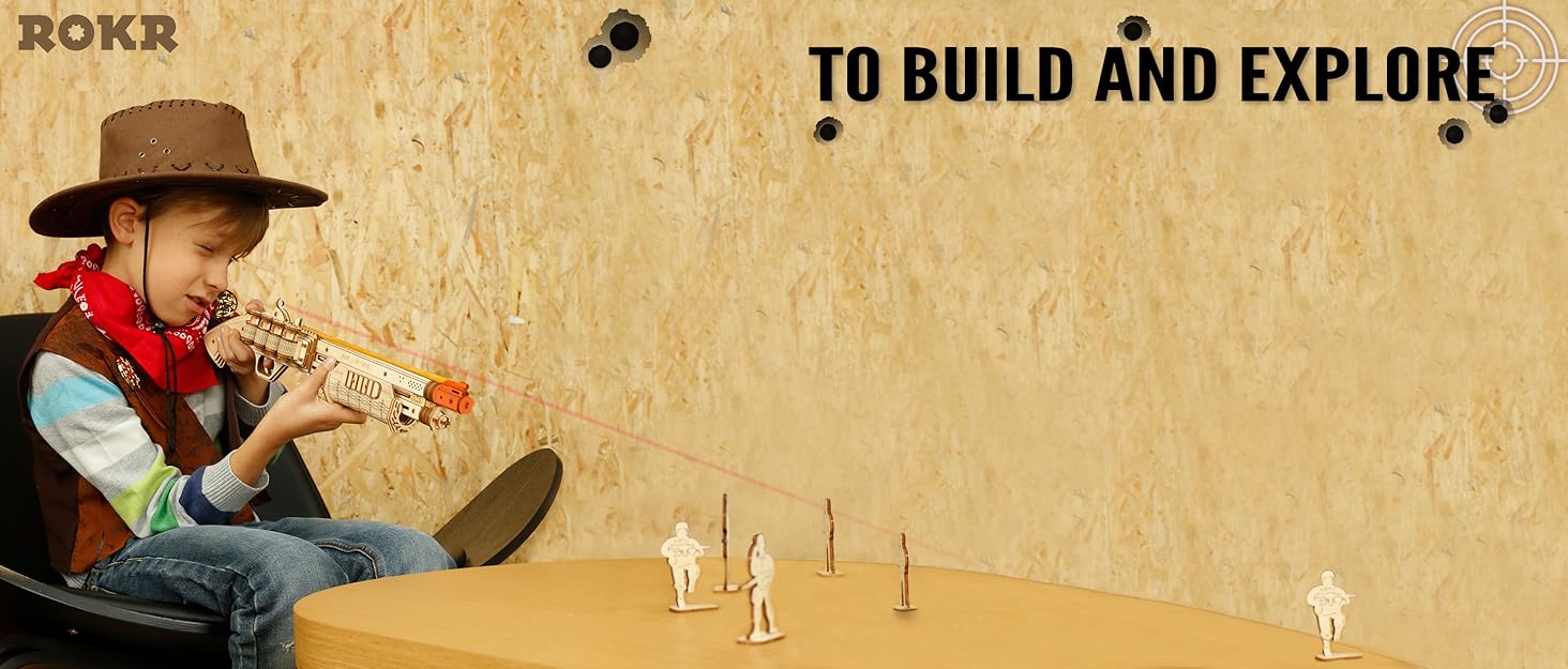 ROKR 3d wooden puzzle for adults model building kit wooden craft for adults 3 d puzzle