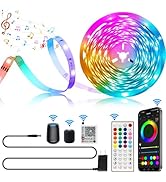 Ledagic Smart WiFi Led Lights for Bedroom 60ft 540Leds Led Strip Lights Music Sync Color Changing...