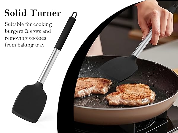 Black Cooking Utensil Set of 4
