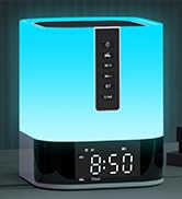 night light bluetooth speaker alarm clock sound machine bedside lamp