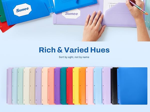 PLASTIC FOLDERS WITH POCKETS
