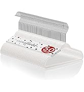 Casafield 50 Velvet Baby Hangers - 11" Size for Infant &amp; Toddler Clothes - Ivory