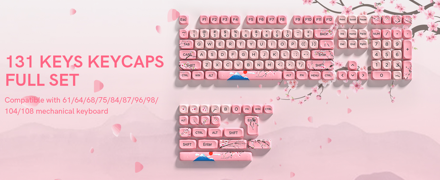131 KEYS KEYCAPS FULL SET