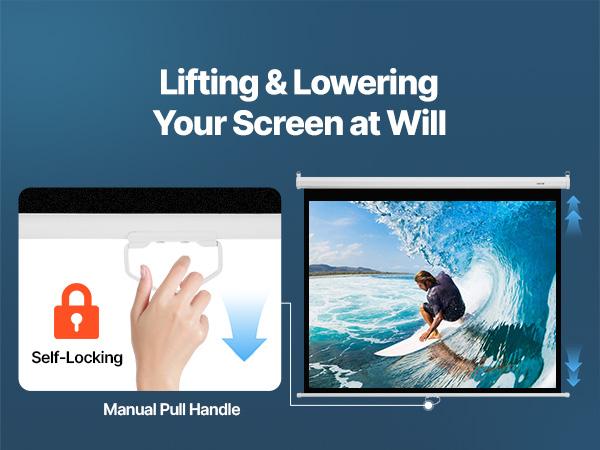 screen projector pull down