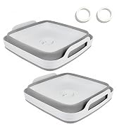 GIMWA Collapsible Wash Basin with Drain Plug - 2.4 Gallon Foldable Kitchen Sink for Baby Bottles,...