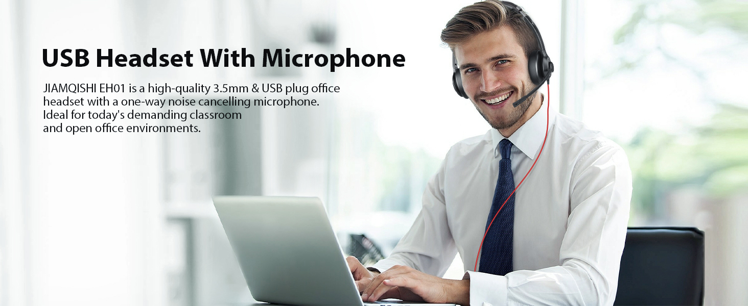 USB Headset with Microphone for PC