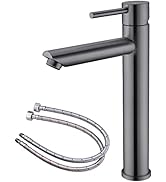 Bathroom Vessel Sink Faucet Tall Body Single Handle 1 Hole Water for Lavatory Vanity Mixer Bar Ta...