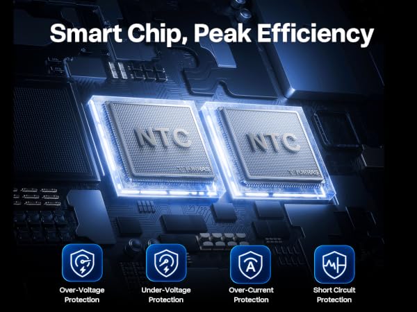 Safe portable battery pack featuring smart temp control protection chip to prevent overheating