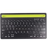 CHUYI Wireless Bluetooth Keyboard with Stand Slot Quiet Slim Multi Device Keyboard for iPad Phone...