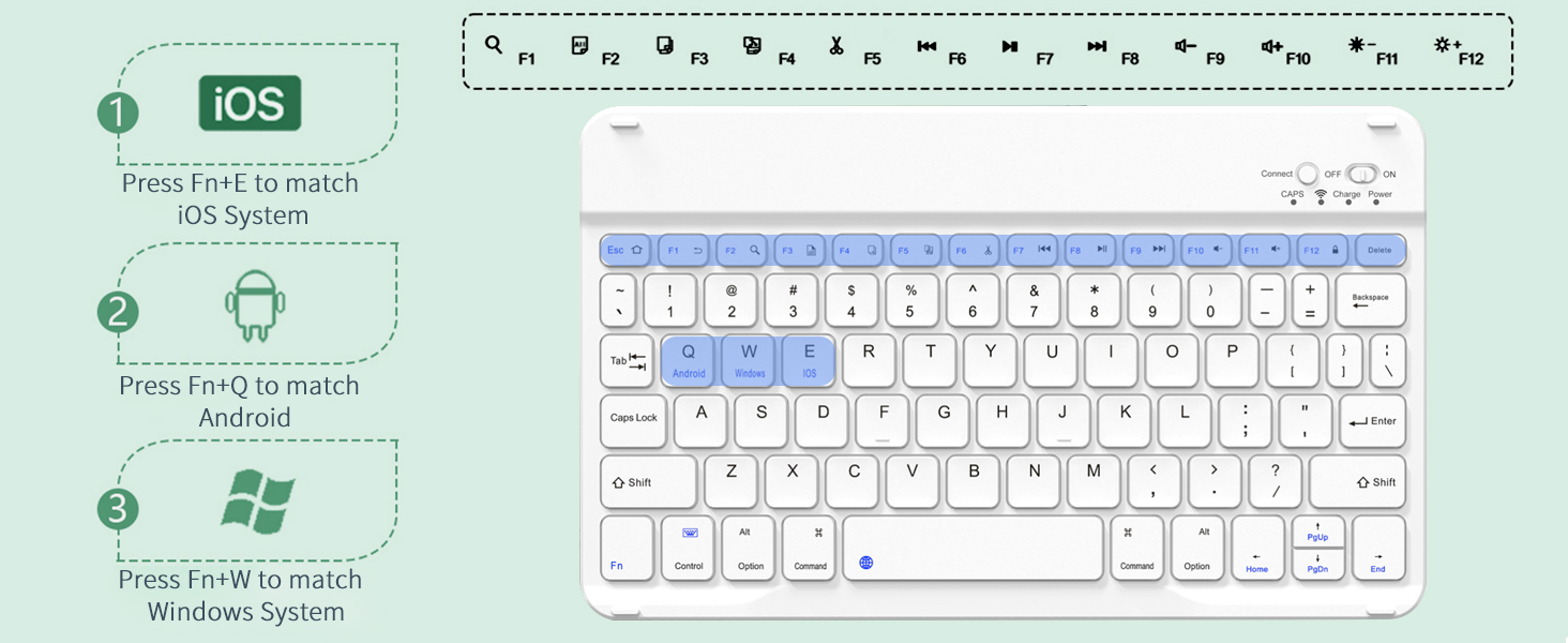 Wireless Detachable Keyboard