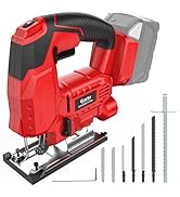 Ecarke Jig Saw Compatible With Milwaukee 18V Battery, Cordless Jigsaw Tool Brushless With 6 Varia...