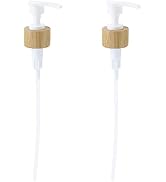 Chinflly 2 PCS Wood Pump Dispenser,1cc Dispensing Pump for Shampoo, Conditioner, Gel, Body Wash, ...