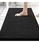 Smiry Luxury Chenille Bathroom Rugs 30x20, Extra Soft and Absorbent Shaggy Bath Mat, Machine Wash...