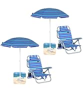 Nice C Toddler Beach Chair, Kids Beach Chair with Umbrella, Backpack Beach Folding Chairs, Backpa...