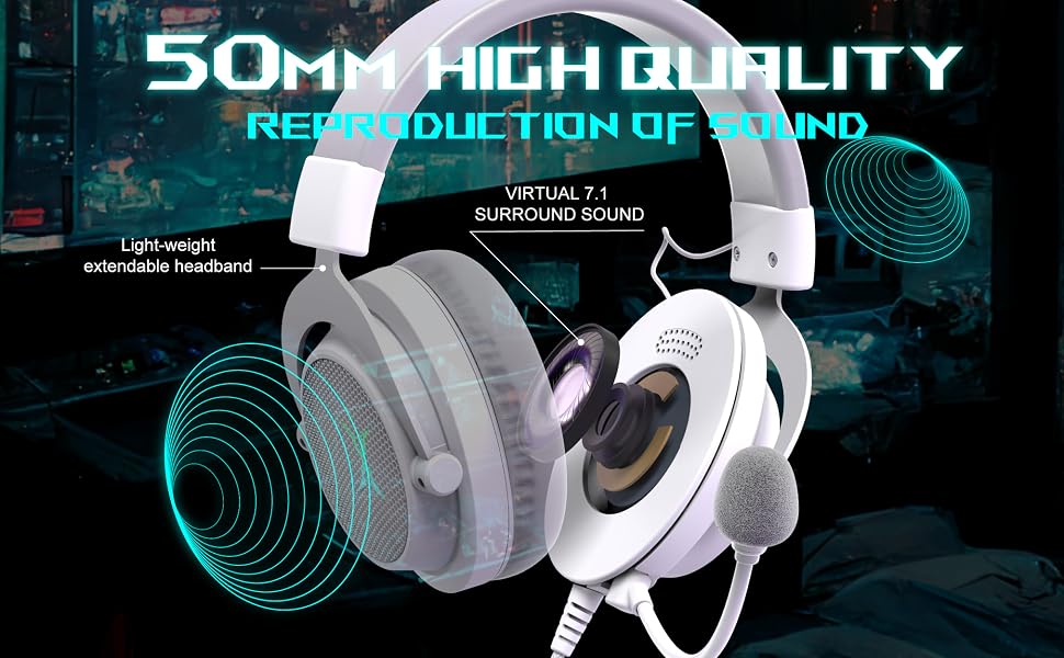 Headset with 50mm dynamic driver