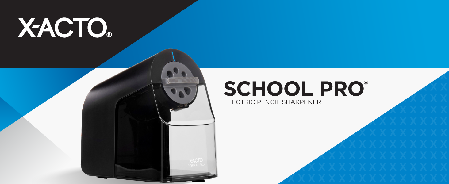 pencil sharpener school pro electric manual colored heavy duty classroom black blue white brand