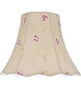 Aspen Creative 34009A, Transitional Scallop Bell Shape Spider Construction Lamp Shade in Apricot,...