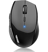 Bluetooth Wireless Mouse, TECKNET Computer Mouse with 3200 DPI, 24-Month Battery Life, Bluetooth ...