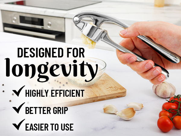 garlic press zulay kitchen crusher mincer happiness easy to squeeze home indoor outdoor