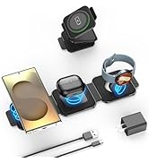 Multi Travel Charger for Samsung, Foldable Wireless Watch Charger for Galaxy Watch Ultra/7/6/5 Pr...