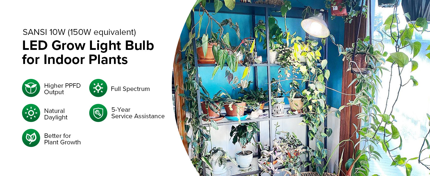 SANSI 10W GROW LIGHT BULBS