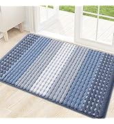 Kitinjoy Indoor Outdoor Door Mat, 32x20 Non-Slip Absorbent Dirt Trapper, Low-Profile Washable Ins...