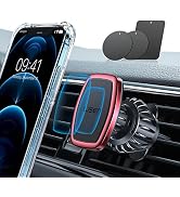 LISEN Magnetic Phone Holder for Car Upgraded Clip Ultra Car Phone Holder 6 Strong Magnets Cell Ph...