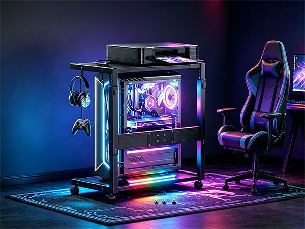 adjustable computer tower stand