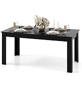 Giantex Dining Table for 6, Wood Rectangular Table, 63" L x 31.5" W x 30" H Large Farmhouse Cente...