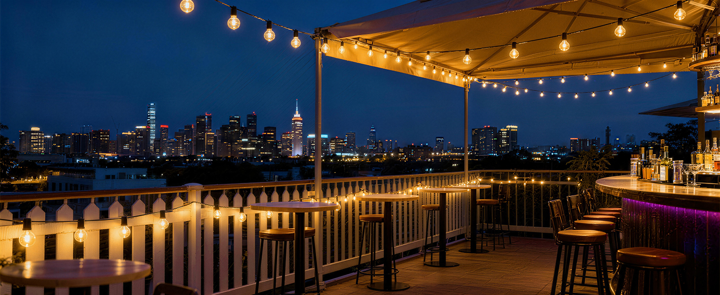 bistro string lights