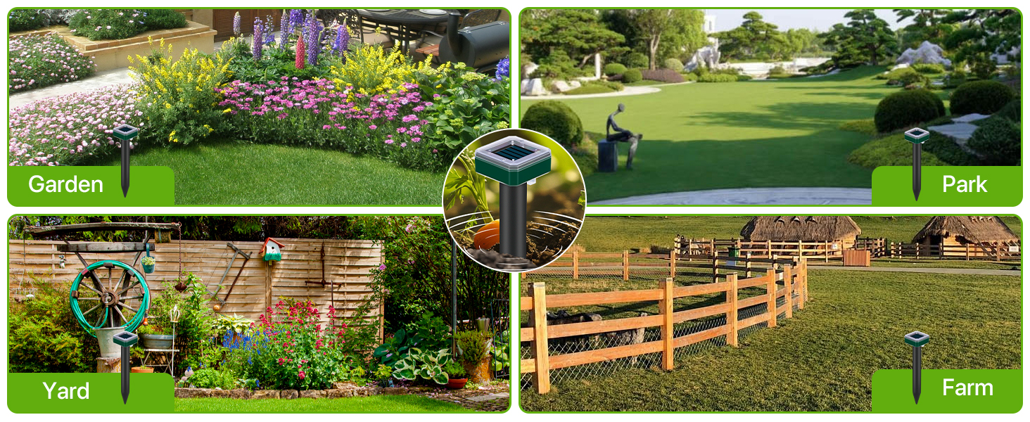 solar powered mole snake repellent