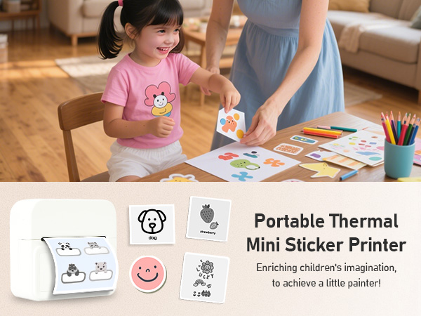 Portable Thermal Mini Sticker Printer