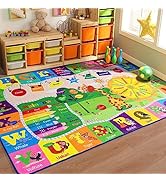 B BENRON Playroom Rug Baby Play Mat for Floor ABC Rug for Kids Educational and Fun Playmat with A...