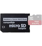 Funturbo PSP Memory Stick Adapter, Micro SD to Memory Stick PRO Duo MagicGate Card for Sony Plays...
